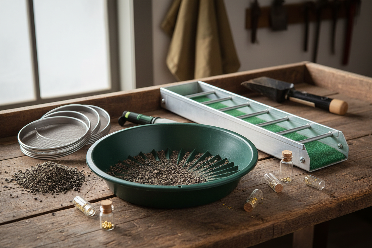 Goldwaschausrüstung