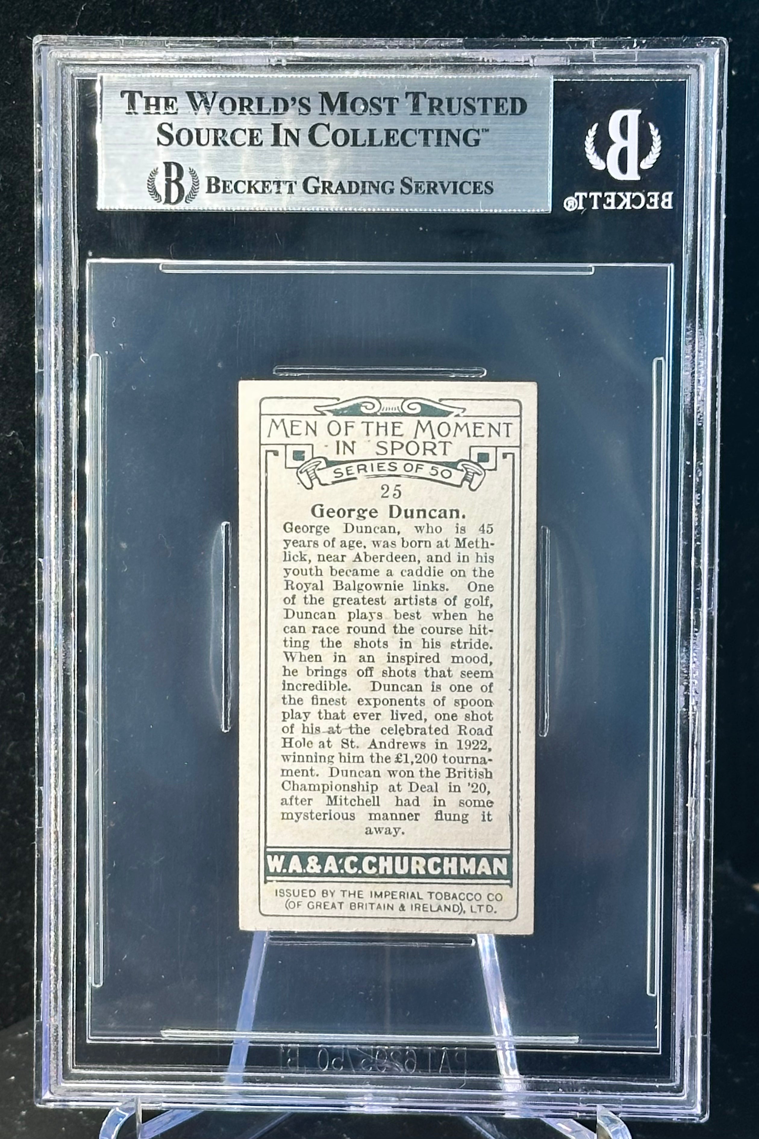 #25 George Duncan, 1928 Churchman´s "Men of the Moments in Sport"