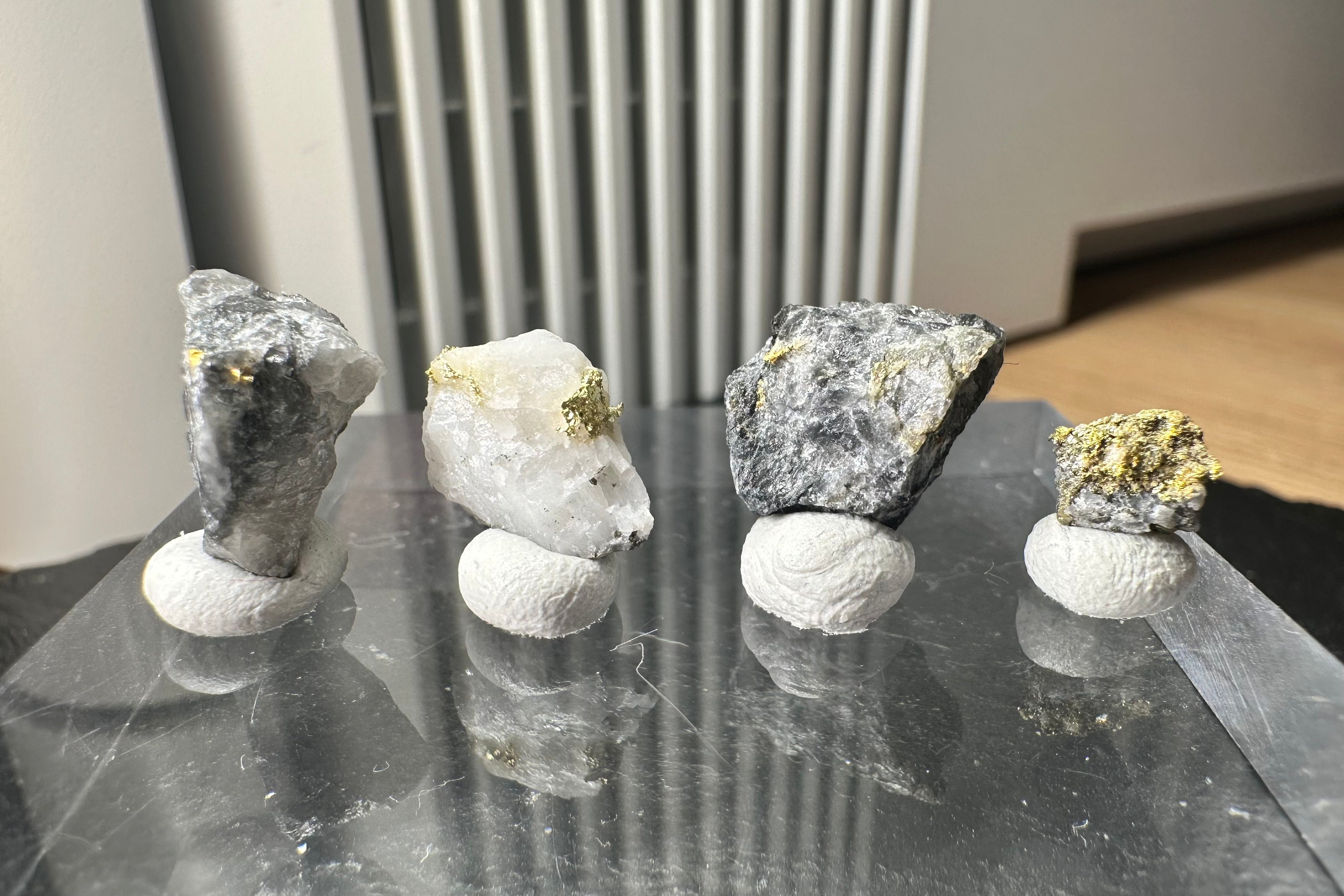 Collection of Four (4) Gold-Quartz Specimens “Peru”