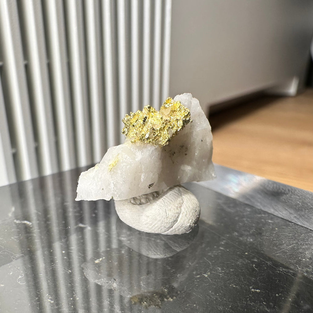 "The Crown" - Kristallines Gold-Quarz-Specimen „Peru“