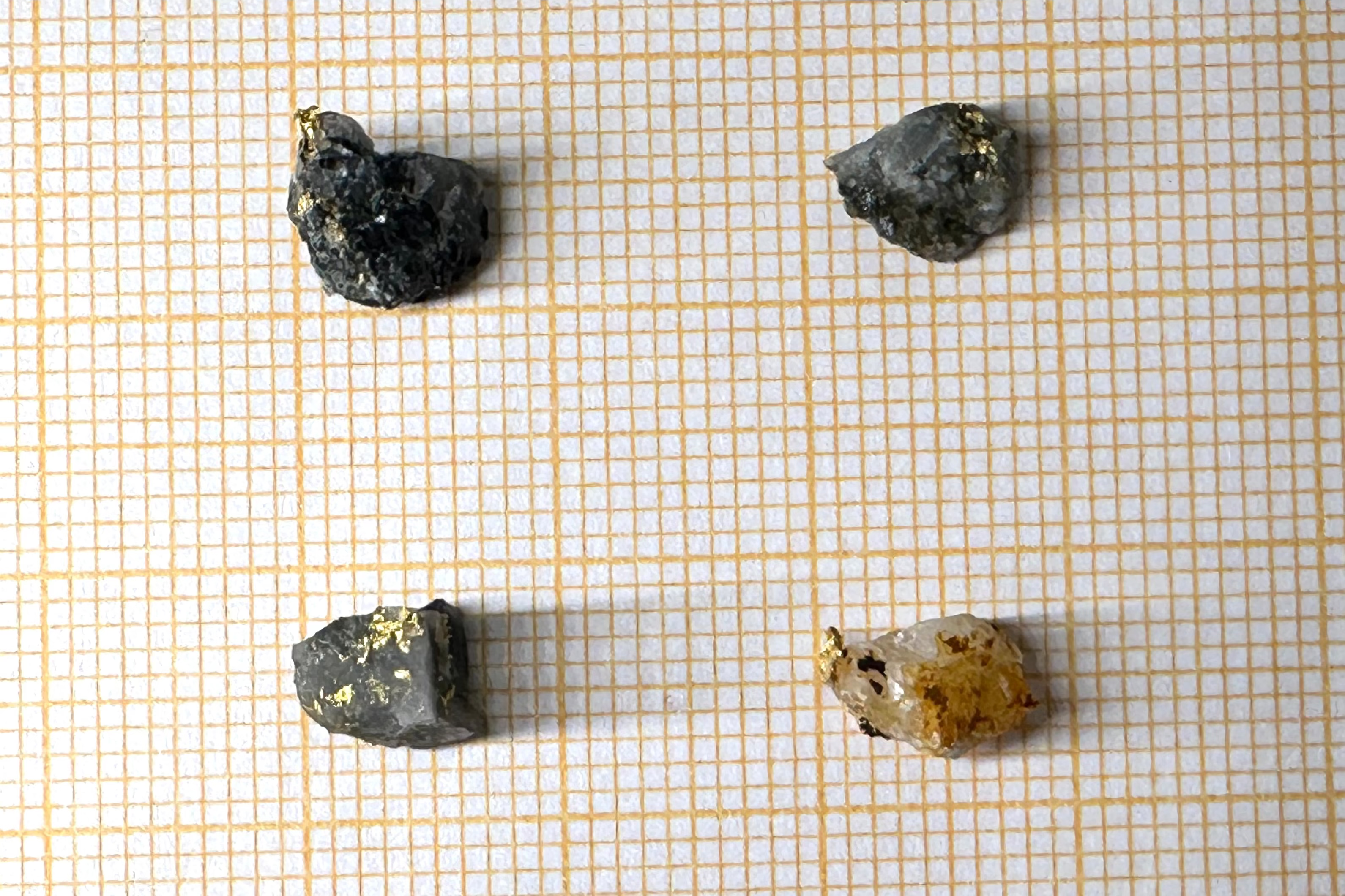 Collection of Four (4) Gold-Quartz Specimens “Peru”