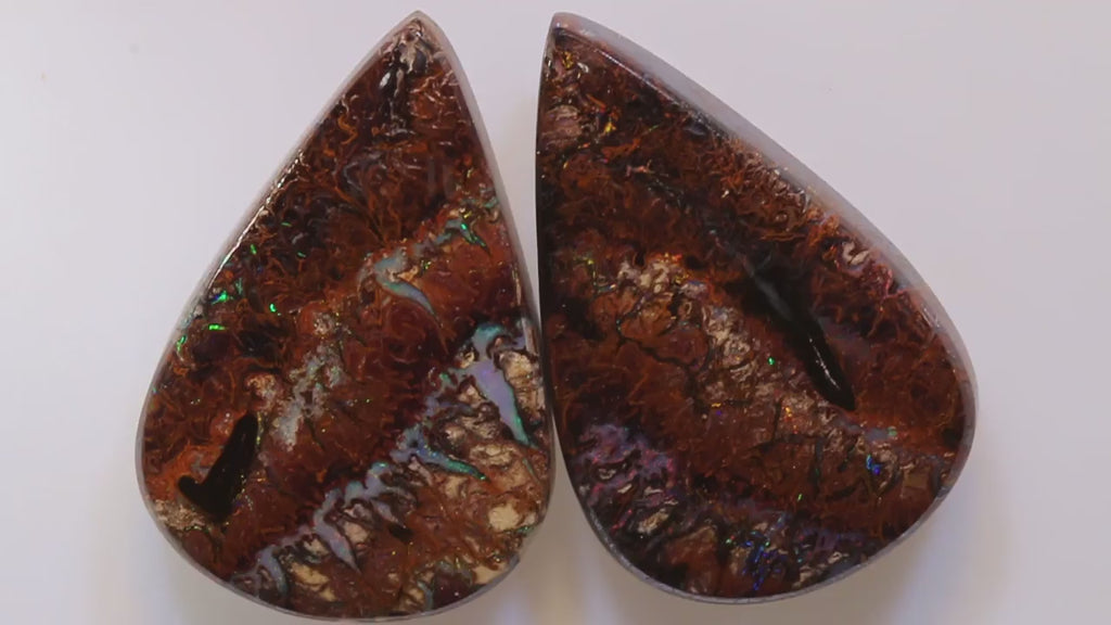 1 Pair of Natural Australian Yowah Boulder Opals